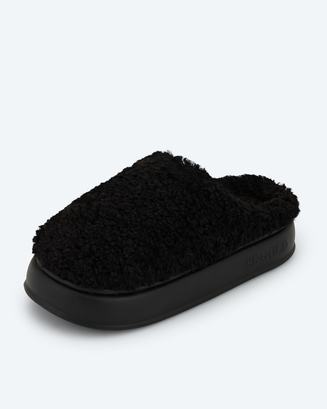 Marshmallow Slipper mit Fell