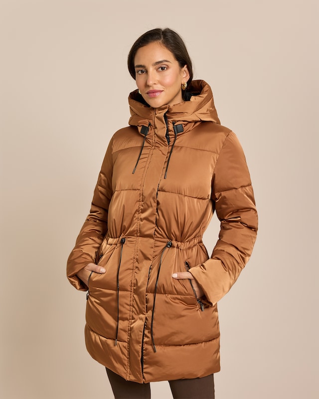 Steppjacke mit PU Details