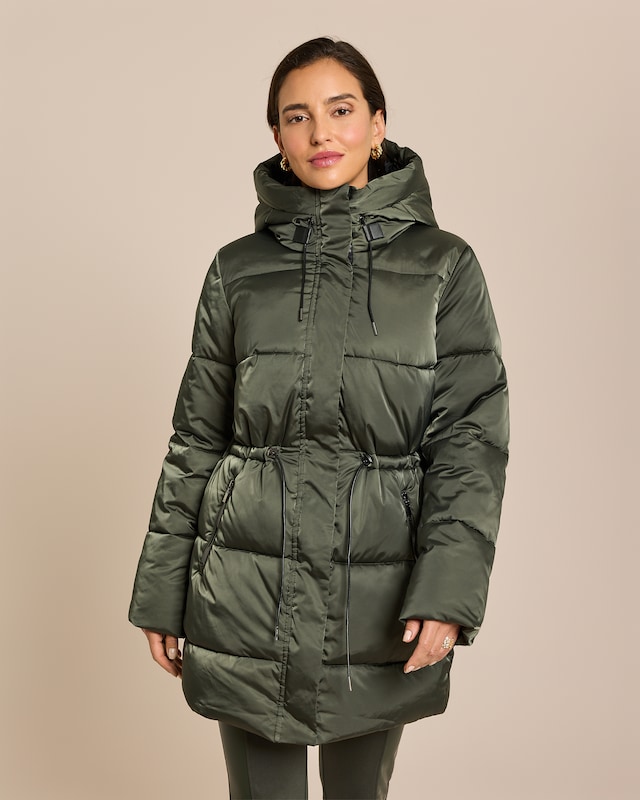 Steppjacke mit PU Details