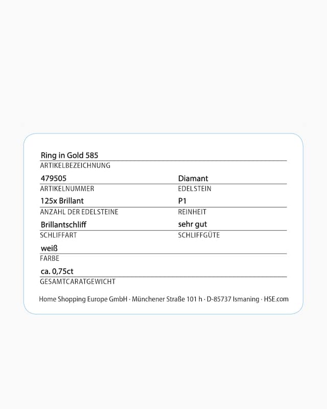 Brillantring 0,75 ct