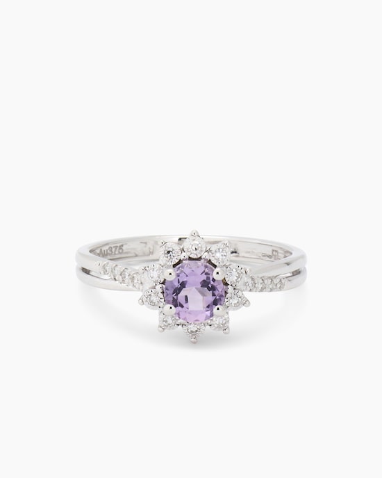 Produktabbildung für Ring mit Amethyst & Diamanten