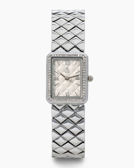 Produktabbildung für Damenuhr mit Rauten-Dekor