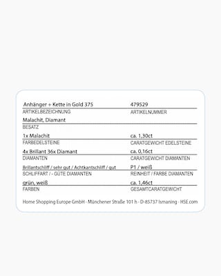 Produktabbildung 5 für Anhänger mit Malachit an Kette