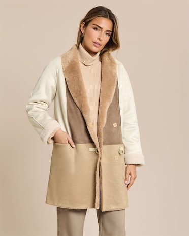 Produktabbildung für Mantel mit Materialmix