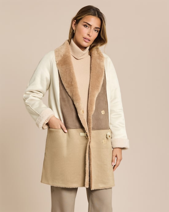 Produktabbildung für Mantel mit Materialmix