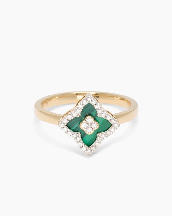 Produktabbildung für Ring mit Malachit und Diamant
