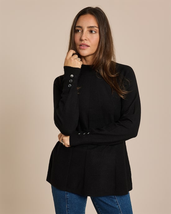 Produktabbildung für Pullover mit Rollkragen und A-Linie