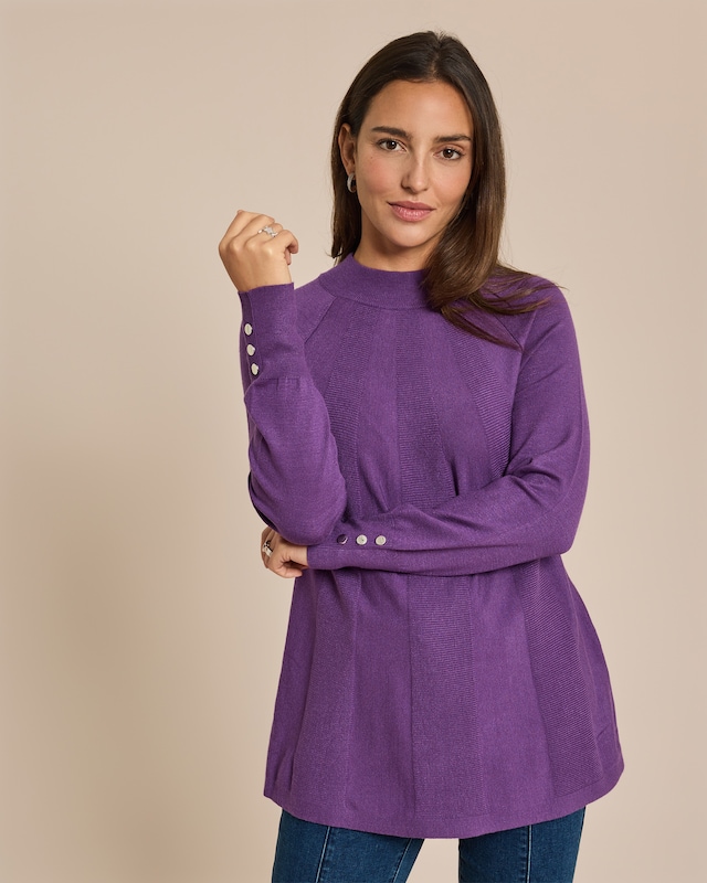 Pullover mit Rollkragen und A-Linie