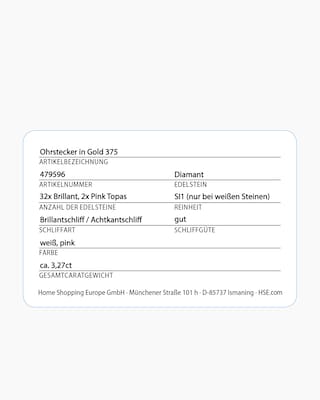 Produktabbildung 4 für Ohrstecker mit Pink Topas & Brillanten