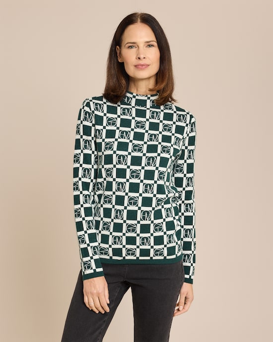 Produktabbildung für Pullover Signature mit Logo-Jacquard