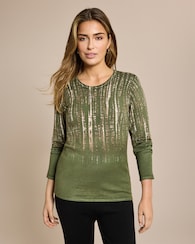 Produktabbildung für Classic Pullover auslaufende Längsstreifen