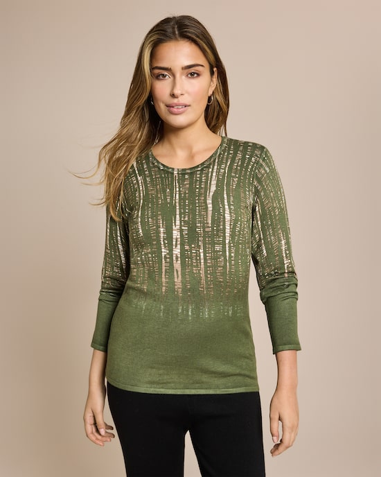 Produktabbildung für Classic Pullover auslaufende Längsstreifen