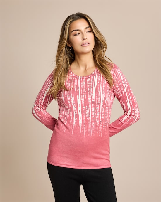 Produktabbildung für Classic Pullover auslaufende Längsstreifen