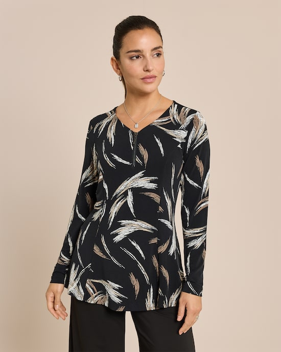 Produktabbildung für Shirt mit Schößchen und Reißverschluss