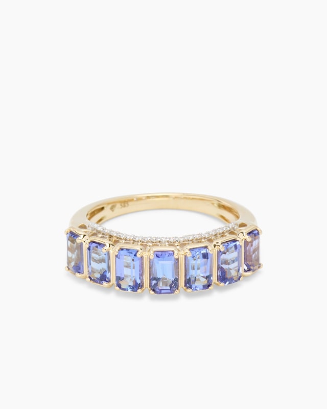 Ring mit Tansanit AAAA & Brillant