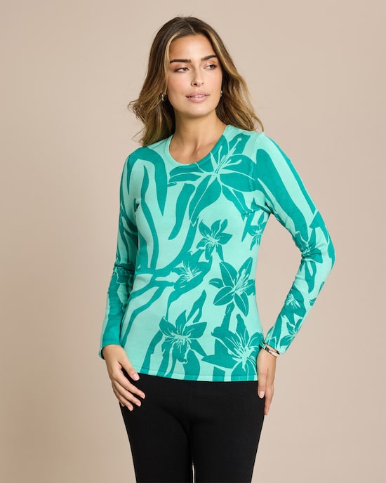 Produktabbildung für Classic Pullover "Zebra und Lilien"