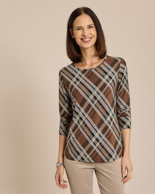 Shirt Karo-Design, gepeached