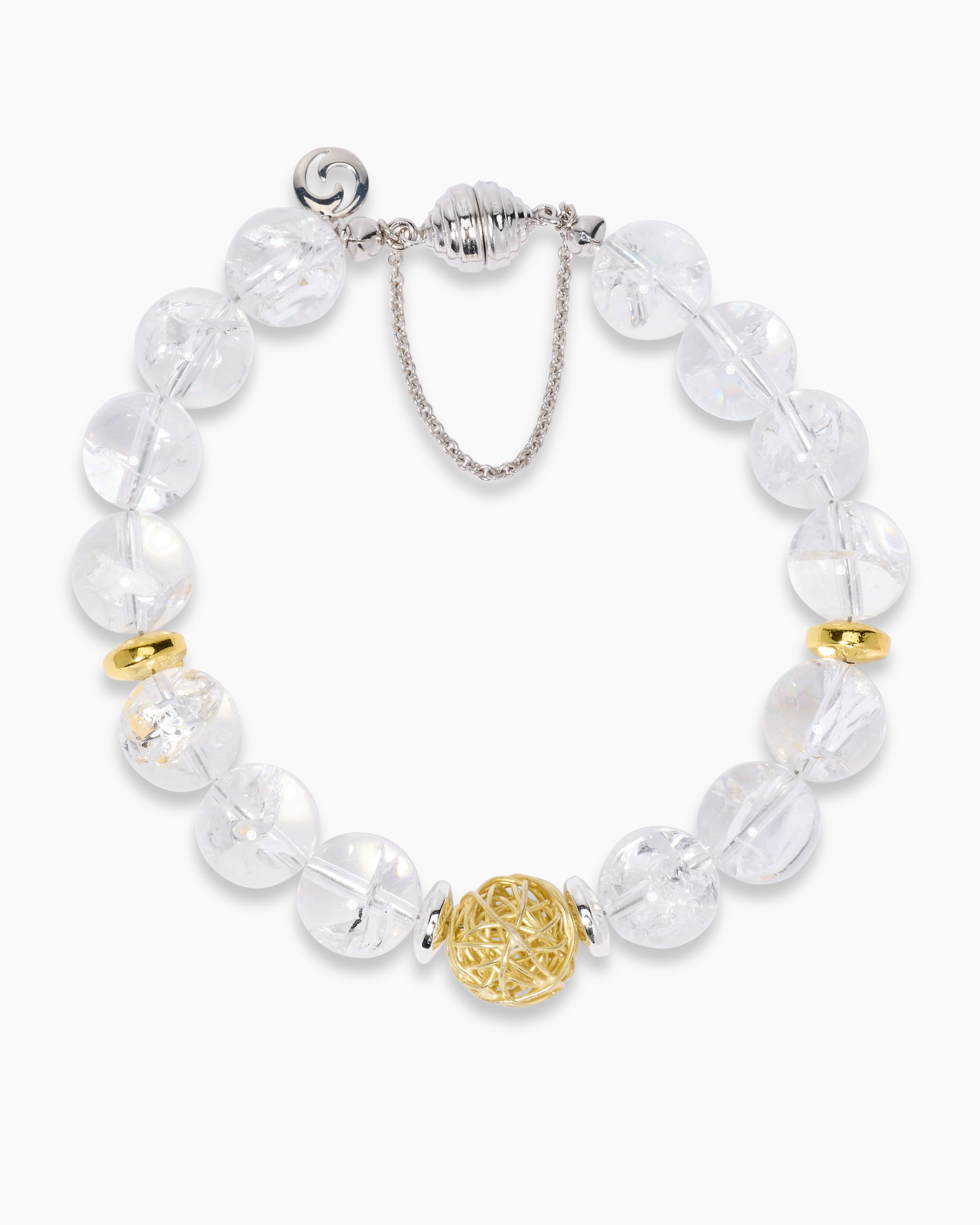 Produktabbildung für Armband mit Bergkristall und Hämatit