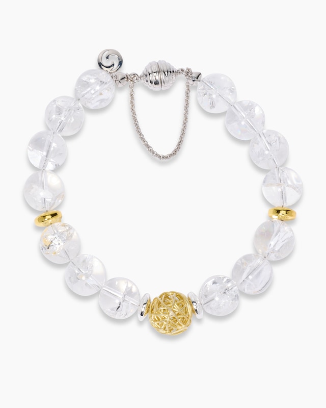 Armband mit Bergkristall und Hämatit