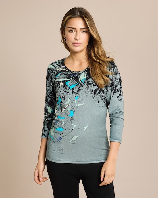 Produktabbildung für Classic Pullover "verstreute Lilien"