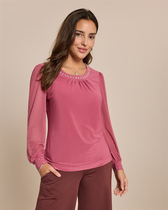 Produktabbildung für Shirt mit Strassdeko