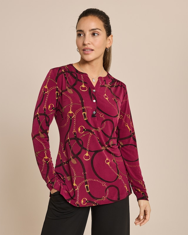 Blusenshirt mit Kettendruck