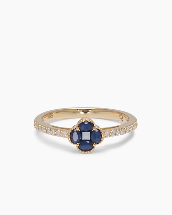 Produktabbildung für Ring mit Saphir + Brillanten