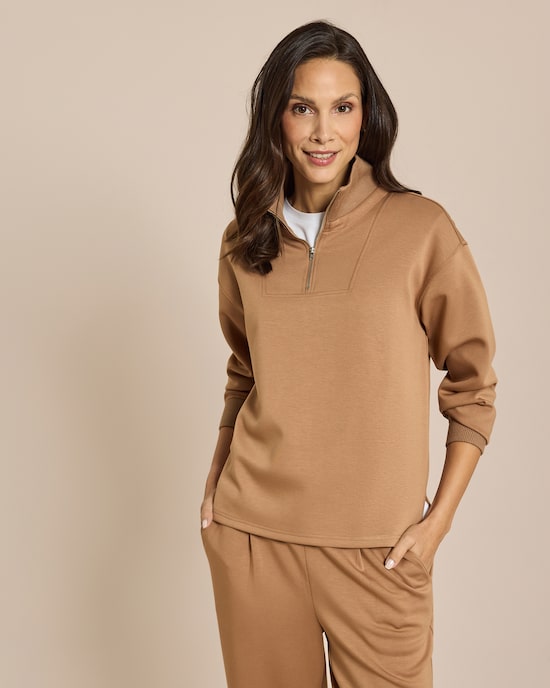 Produktabbildung für Troyer Sweatshirt mit Strick