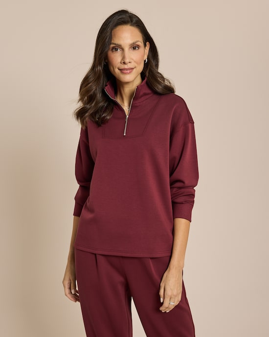 Produktabbildung für Troyer Sweatshirt mit Strick