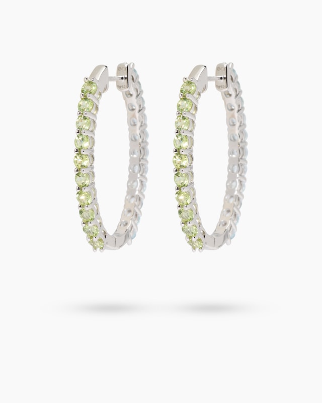 Creolen mit Peridot & Blautopas