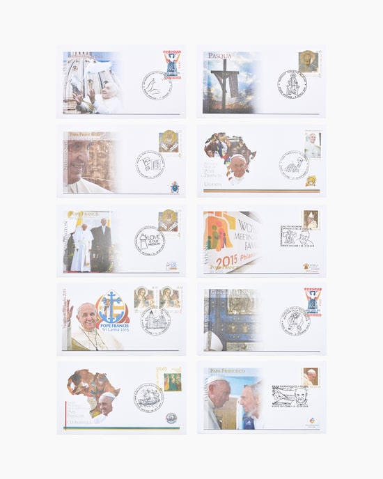 Produktabbildung für Vatikan Gedenkbriefe Franziskus 2015, 10tlg.