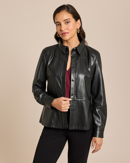 Produktabbildung für Bluse aus Lederimitat