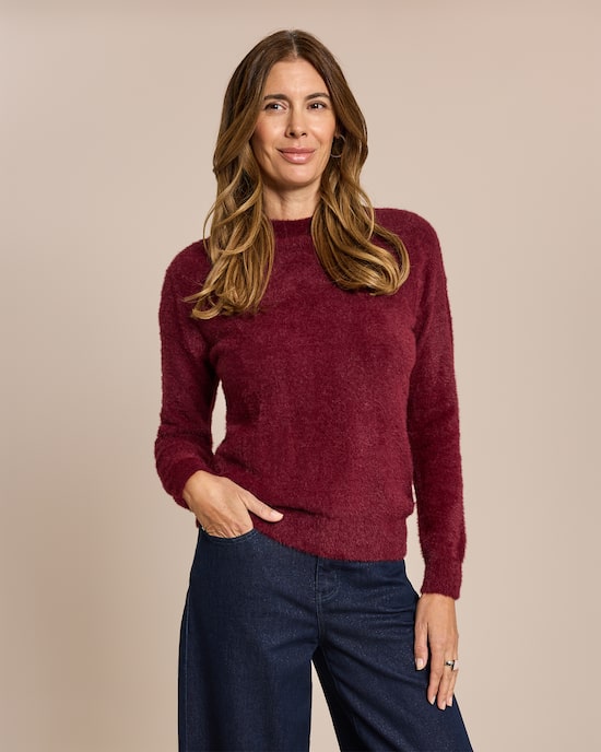 Produktabbildung für Strickpullover mit Flauschgarn