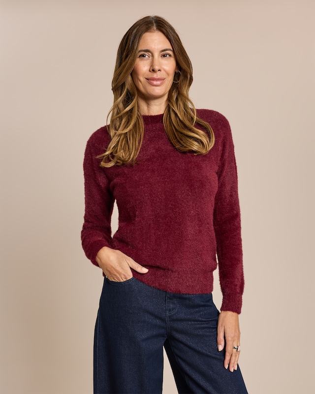 Strickpullover mit Flauschgarn