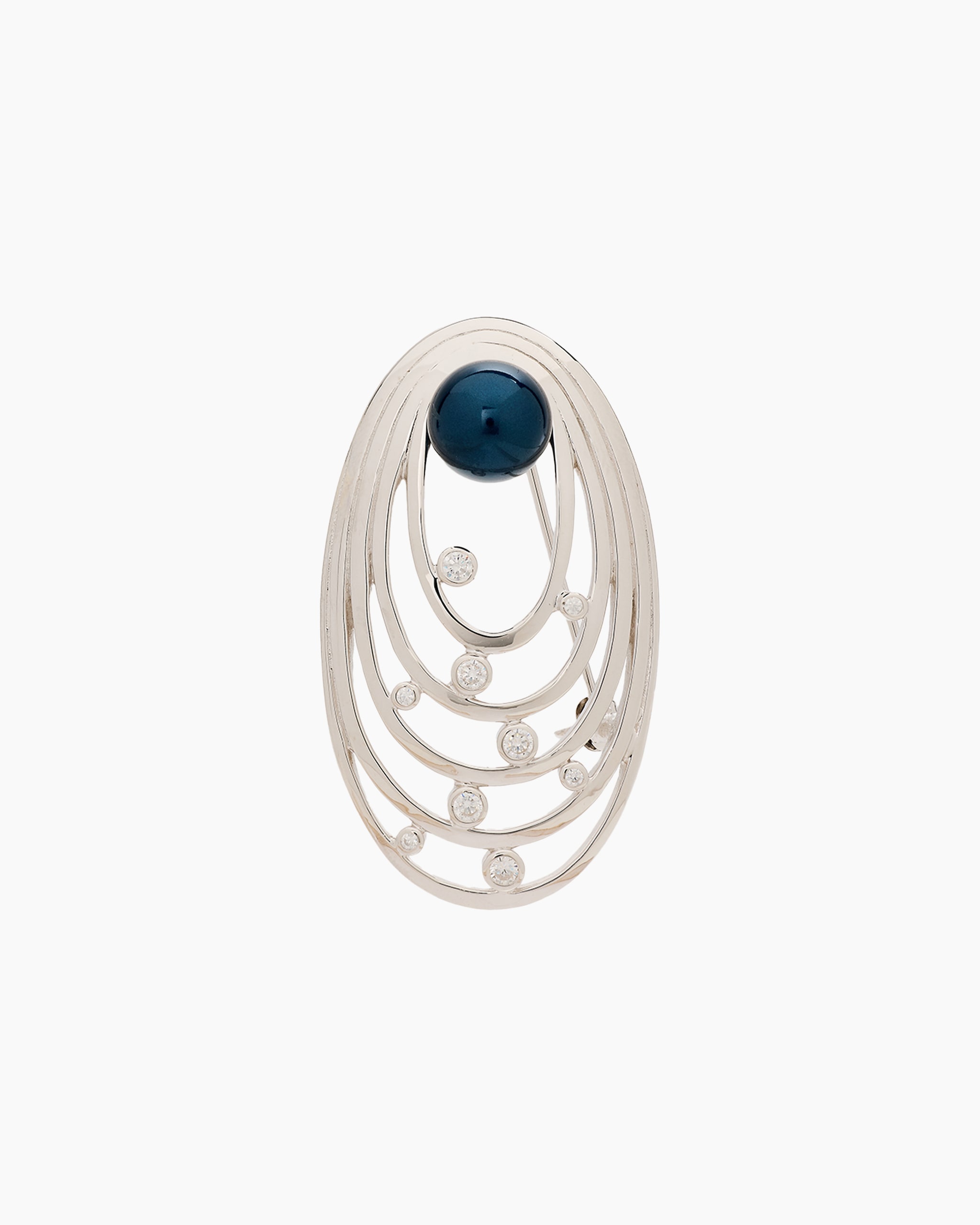 Produktabbildung für Brosche MK-Perle 10 mm & Zirkonia