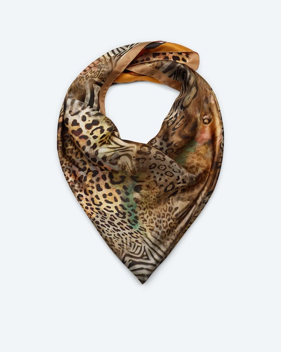 Produktabbildung für Seidentuch, zweiseitig bedruckt