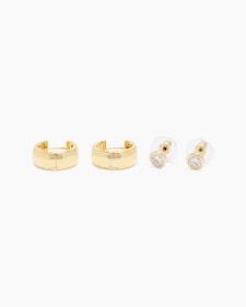Produktabbildung für Set aus Ohrsteckern mit Zirkonia & Creolen