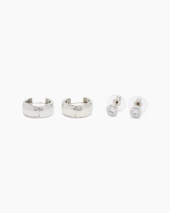 Produktabbildung für Set aus Ohrsteckern mit Zirkonia & Creolen