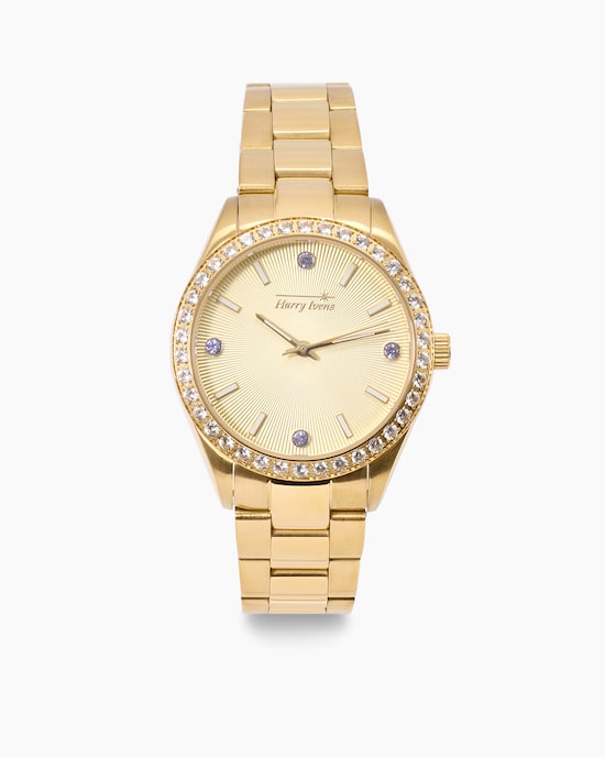 Produktabbildung für Damenuhr mit Tansanit und Zirkonia