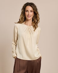 Produktabbildung für Satin-Stretch Bluse mit Kragendetail
