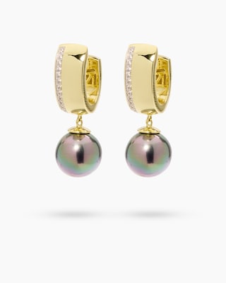 Produktabbildung 1 für Creolen mit MK-Perle 12mm & Zirkonia