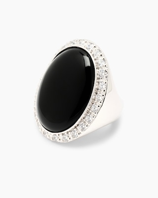 Produktabbildung 2 für Ring mit Onyx und Zirkonia