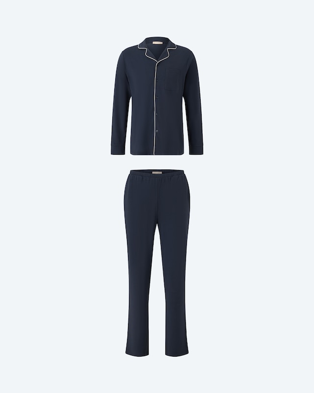 Baby-Baumwolle Pyjama uni 2tlg.
