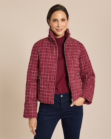 Produktabbildung für Bouclé-Steppjacke