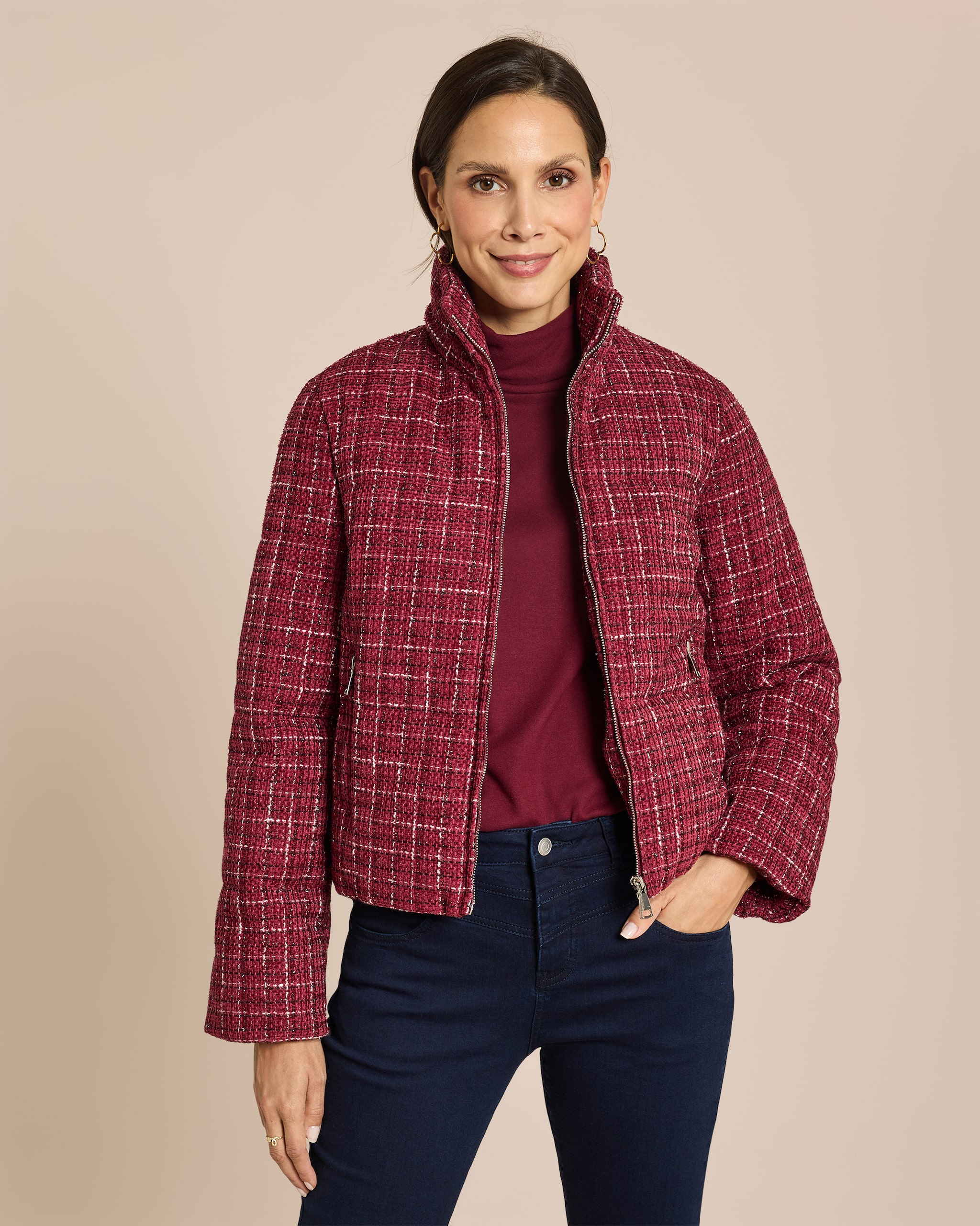 Produktabbildung für Bouclé-Steppjacke