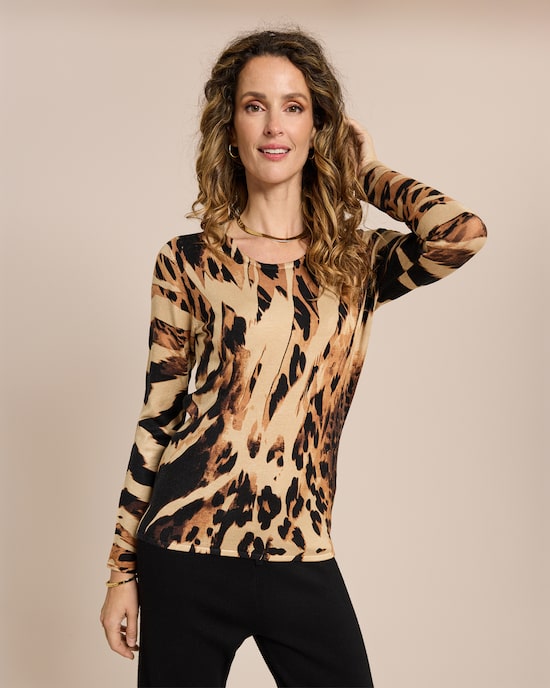 Produktabbildung für Classic Pullover Animal Tiger Design