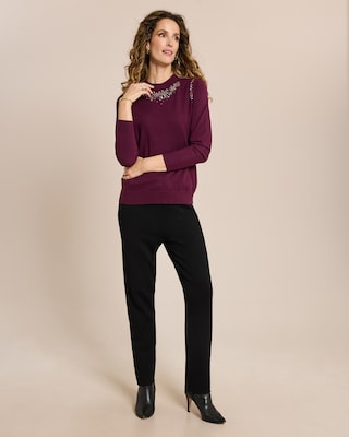 Produktabbildung 3 für Glow Pullover Stehkragen mit Strassdeko