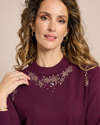 Produktabbildung 5 für Glow Pullover Stehkragen mit Strassdeko