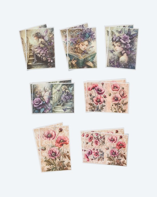 Produktabbildung für Reispapierset "Poppies"