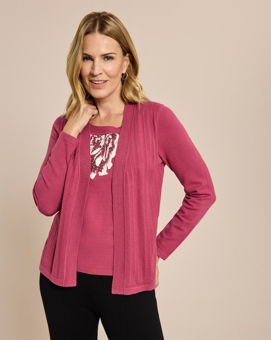 Produktabbildung für Glow Twinset Optik Blumenintarsien